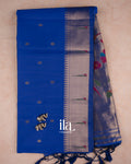 Sapphire Blue Paithani Semi Silk Saree — Full Saree