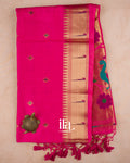 Magenta with Paithani Pallu Semi Silk Saree — Full Saree