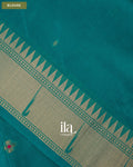 Teal Blue with Paithani Pallu Semi Silk Saree — Blouse