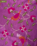 Beige Semi Tussar Saree — Pallu
