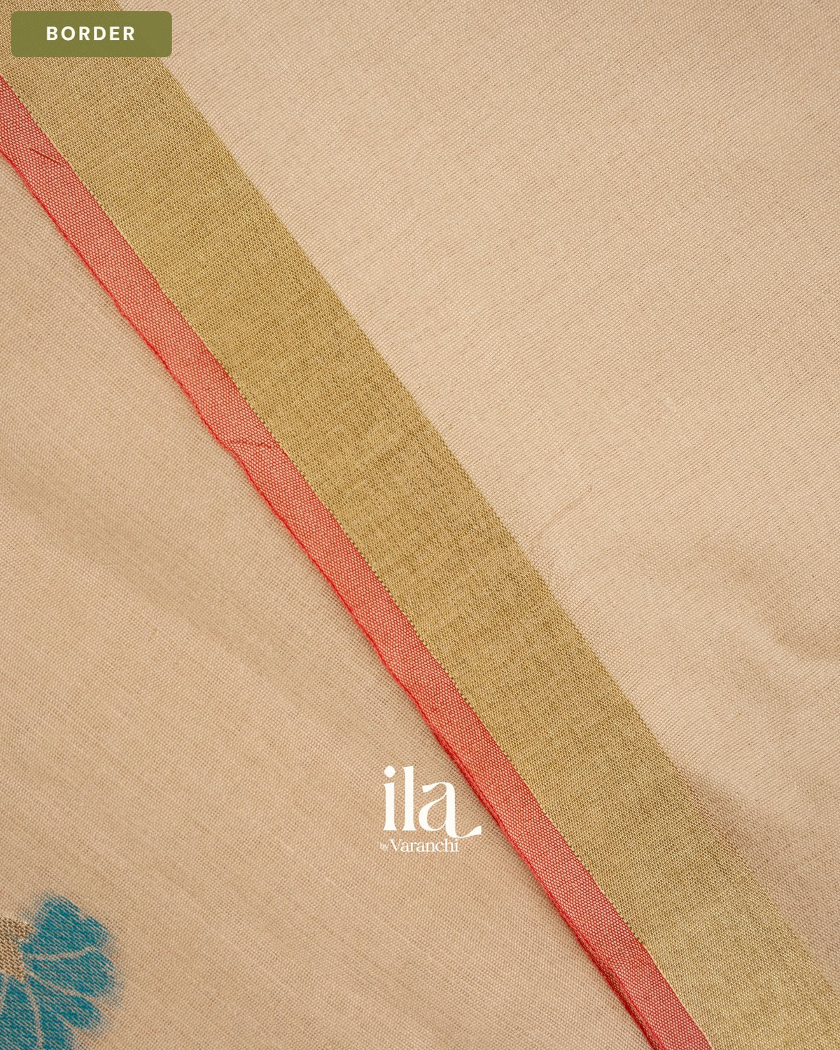 Beige Paithani Semi Silk Saree — Border