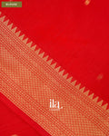 Tomato Red with Paithani Pallu Semi Silk Saree — Blouse