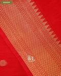 Tomato Red with Paithani Pallu Semi Silk Saree — Border