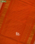 Dusty Peach Checkered Maheshwari Silk Cotton Saree — Pallu