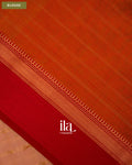 Dusty Peach Checkered Maheshwari Silk Cotton Saree — Blouse
