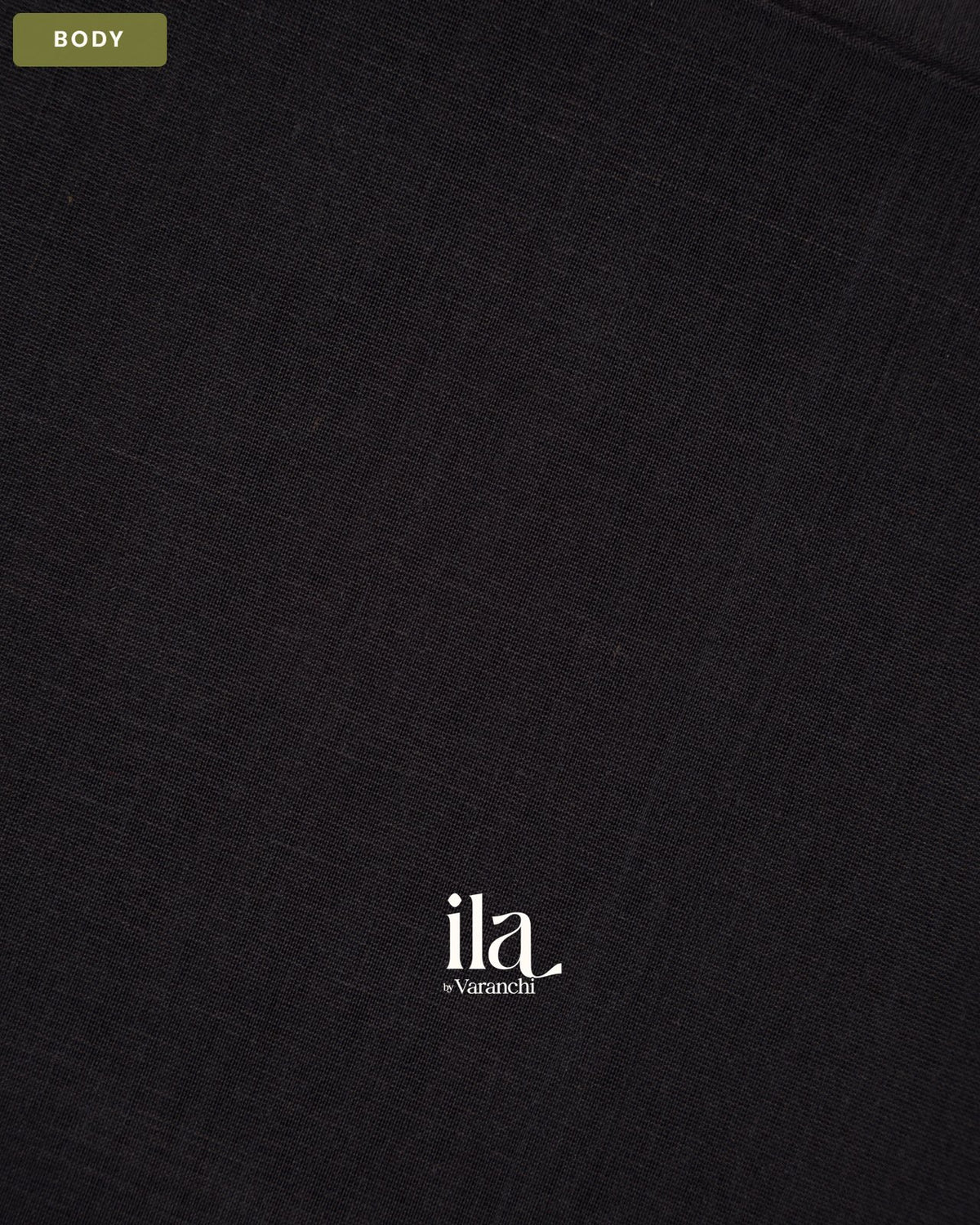 Black Maheshwari Silk Cotton Saree — Body