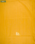 Bright Yellow Maheshwari Silk Cotton Saree — Body