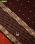 Rust Orange Assam Silk Saree — Blouse