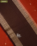 Rust Orange Assam Silk Saree — Border