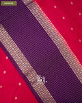 Rani Pink Assam Silk Saree — Border