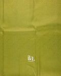 Parrot Green Paisley Brocade Semi Georgette Saree