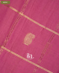 Mauve Checkered Assam Silk Saree — Body
