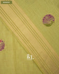 Pista Green with Paithani Pallu Semi Cotton Saree — Border