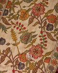 Brown Kalmkari Print Semi Tussar Saree