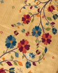 Ivory Paithani Pure Semi Cotton Saree