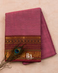 Dusty Rose Pure Kanchipuram Cotton Handloom Saree
