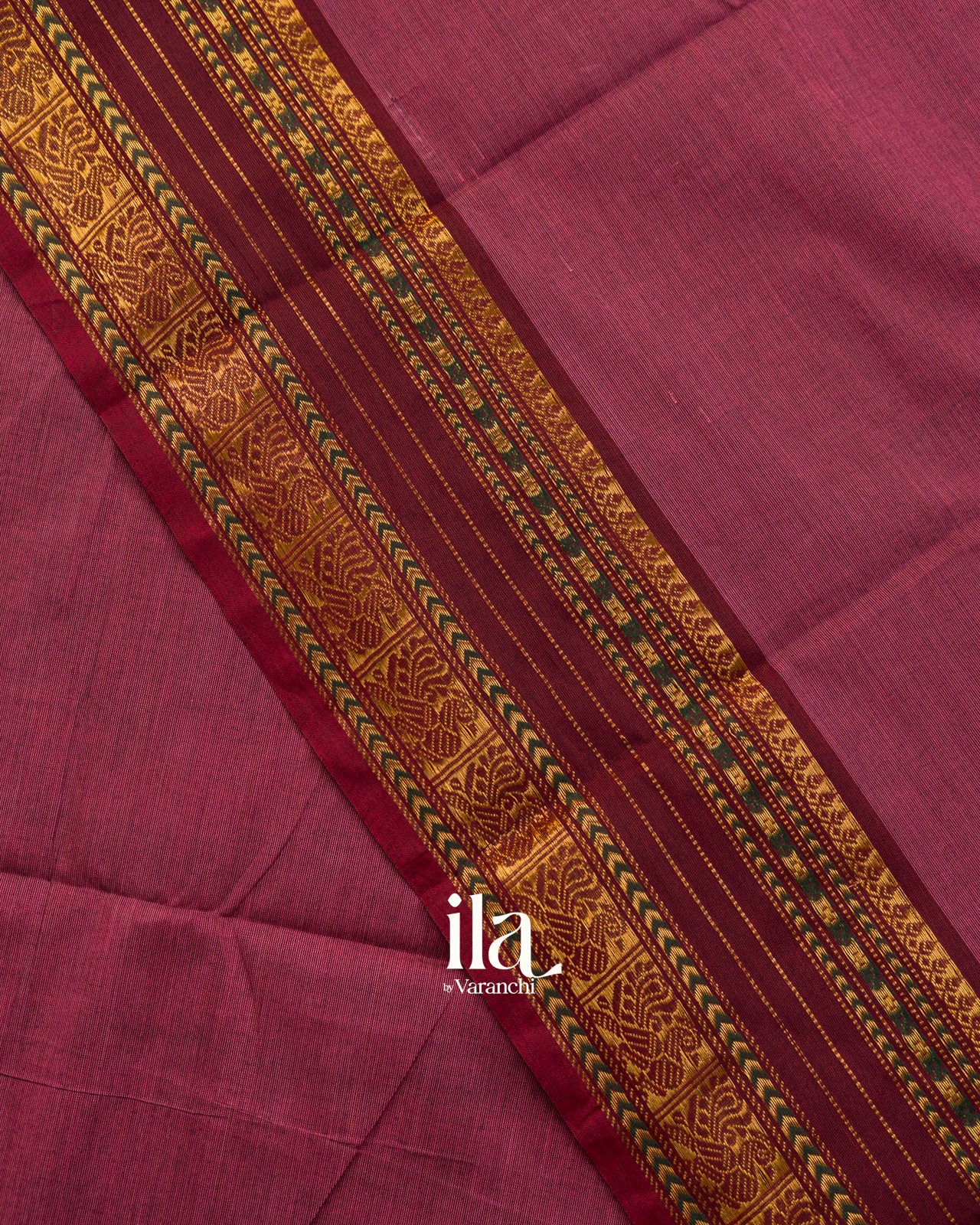 Dusty Rose Pure Kanchipuram Cotton Handloom Saree
