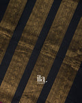 Charcoal Black Pure Kanchipuram Cotton Saree