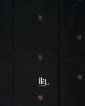 Charcoal Black Pure Kanchipuram Cotton Saree