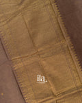Warm Taupe Kanchipuram Cotton Saree