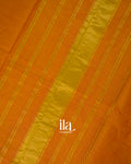 Turmeric Orange Korvai Kanchipuram Cotton Saree