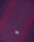 Violet Temple Border Kanchipuram Cotton Saree