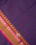 Violet Temple Border Kanchipuram Cotton Saree