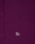 Deep Plum Temple Bordered Kanchipuram Cotton Saree