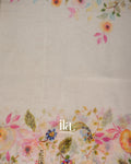 Ivory Floral Digital Printed Pure Kota Cotton Saree