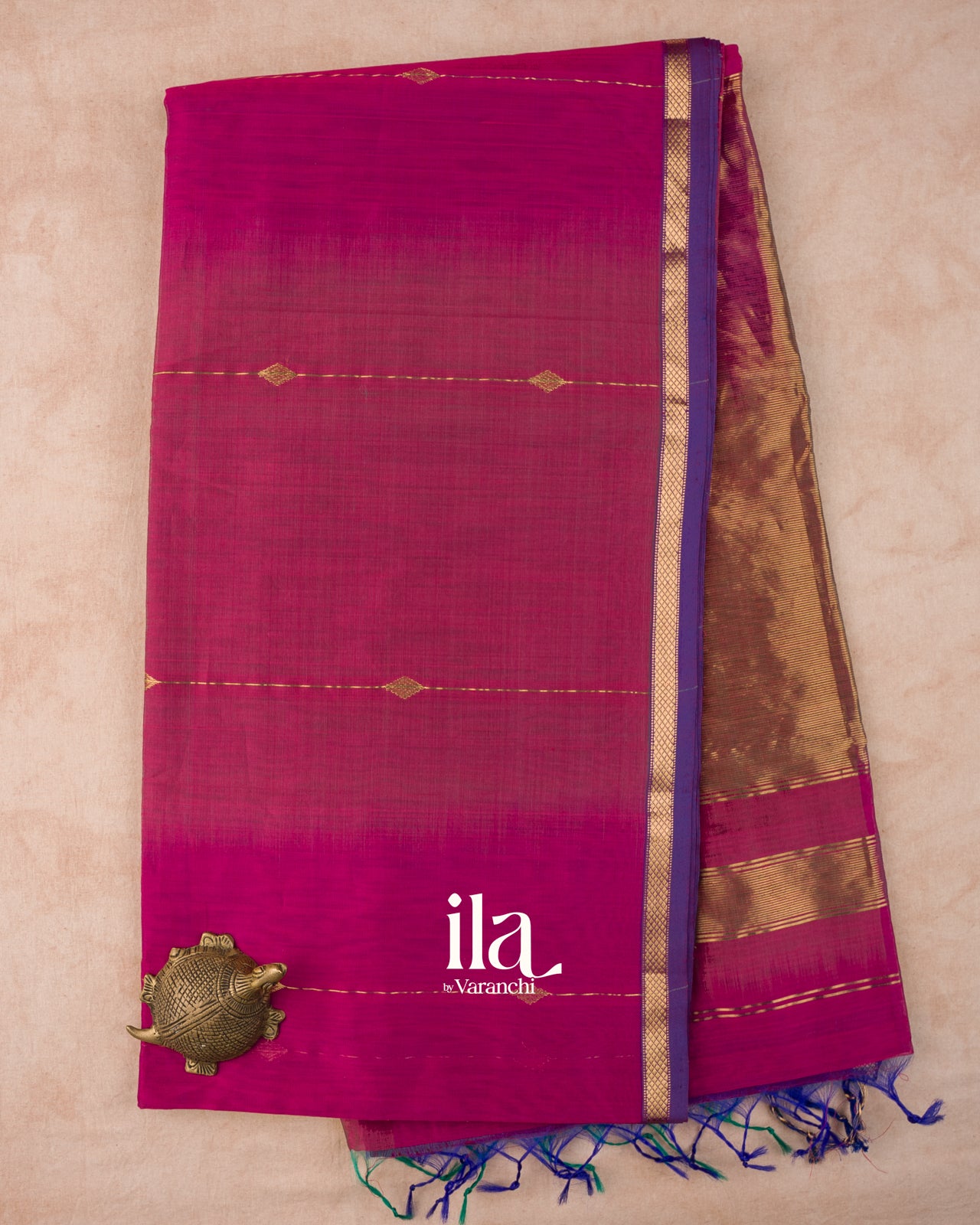 Rani Pink Butta Maheshwari Sico Saree