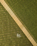 Forest Green Stripe Maheshwari Sico Saree