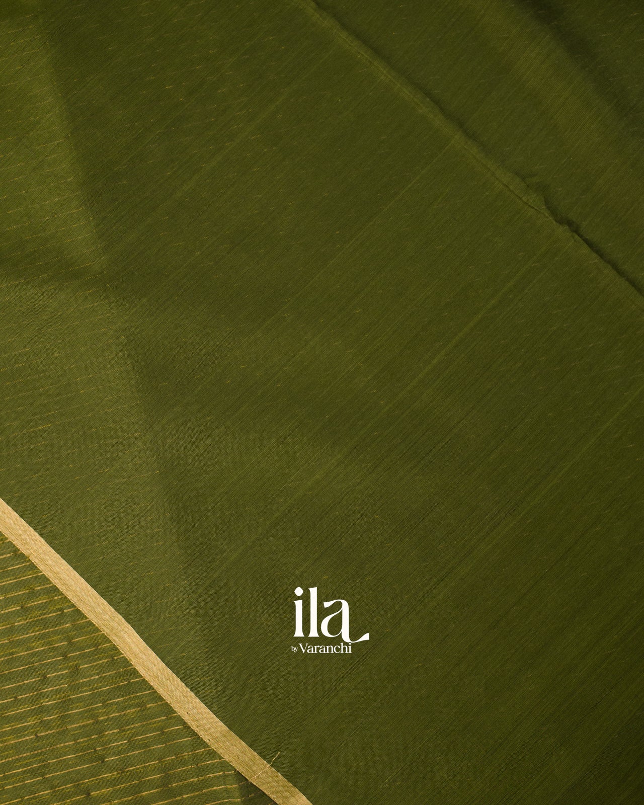 Forest Green Stripe Maheshwari Sico Saree