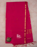 Rani Pink Pure Maheshwari Silk Cotton Saree