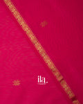 Rani Pink Pure Maheshwari Silk Cotton Saree