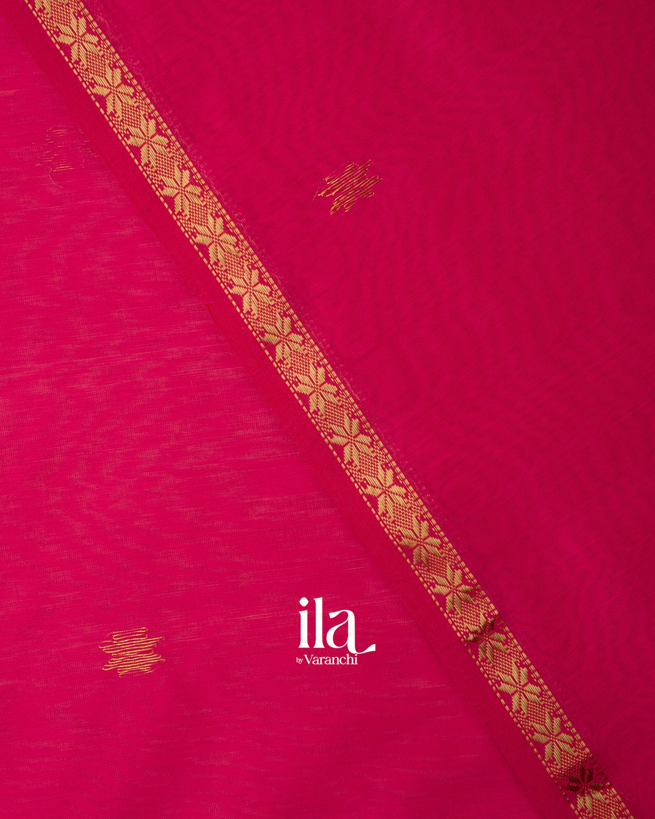 Rani Pink Pure Maheshwari Silk Cotton Saree