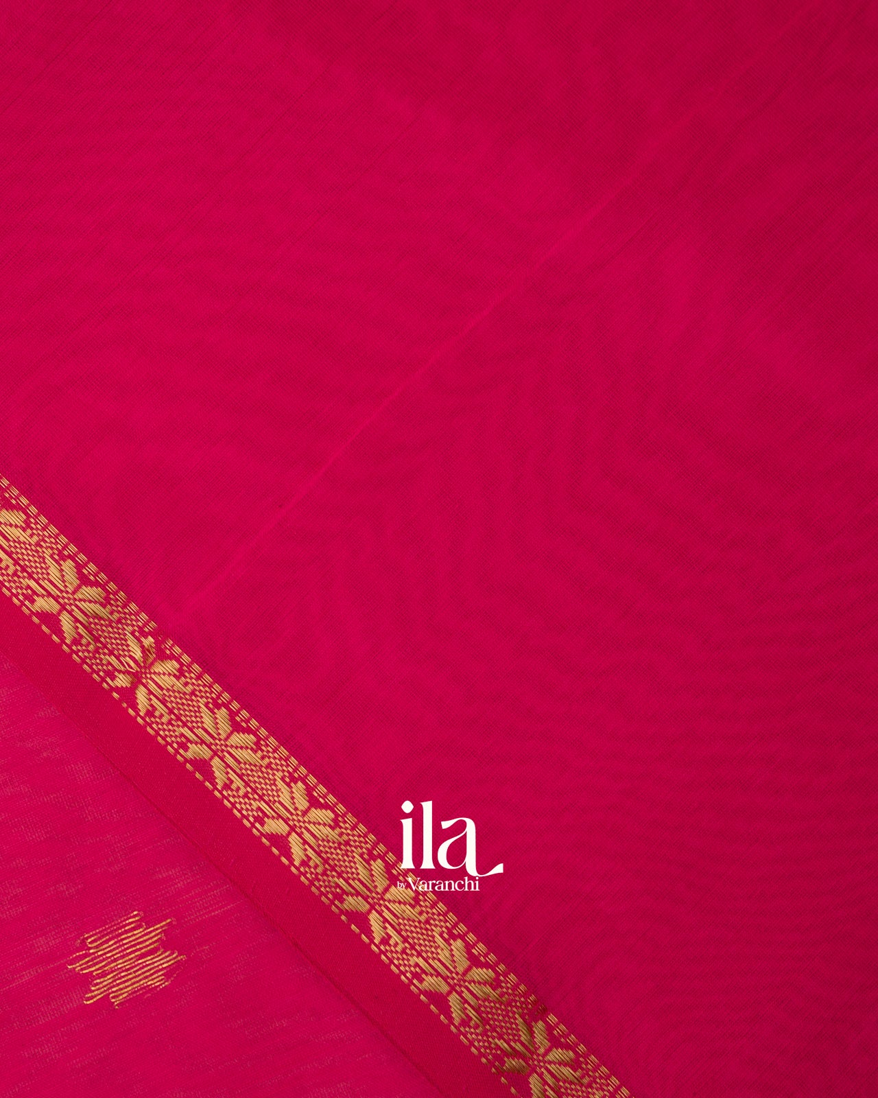 Rani Pink Pure Maheshwari Silk Cotton Saree