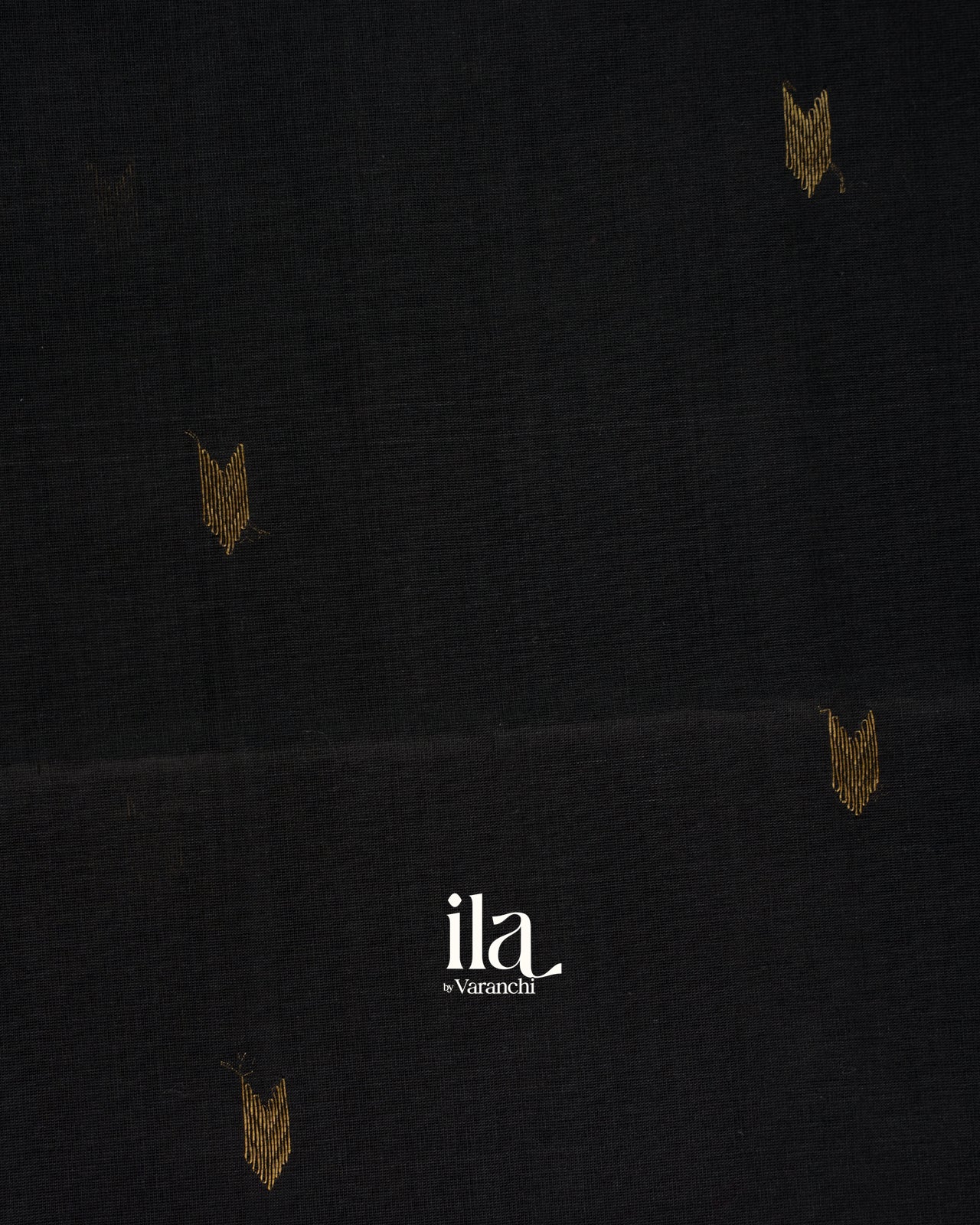 Jet Black Pure Maheshwari Silk Cotton Handloom Saree