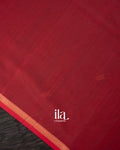 Jet Black Pure Maheshwari Silk Cotton Handloom Saree