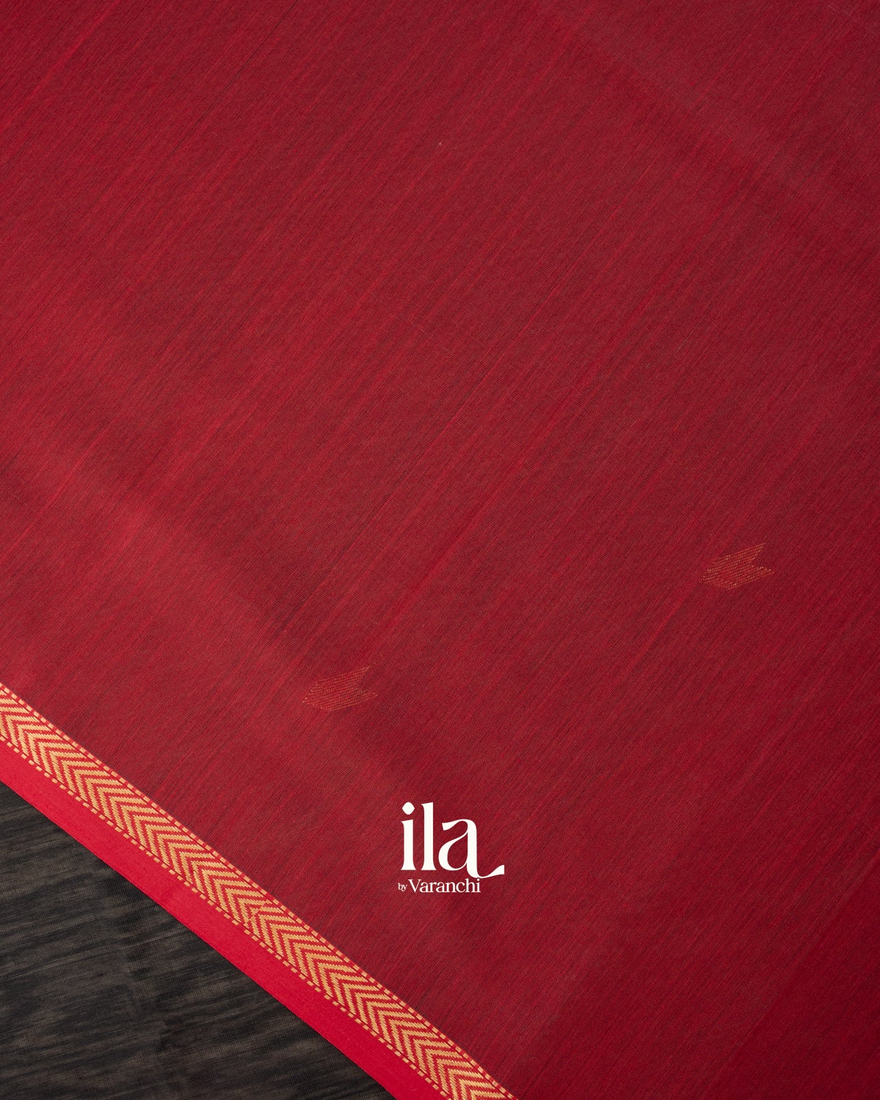 Jet Black Pure Maheshwari Silk Cotton Handloom Saree