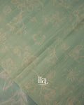 Mint Green Floral Semi Kota Saree