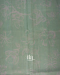 Mint Green Floral Semi Kota Saree
