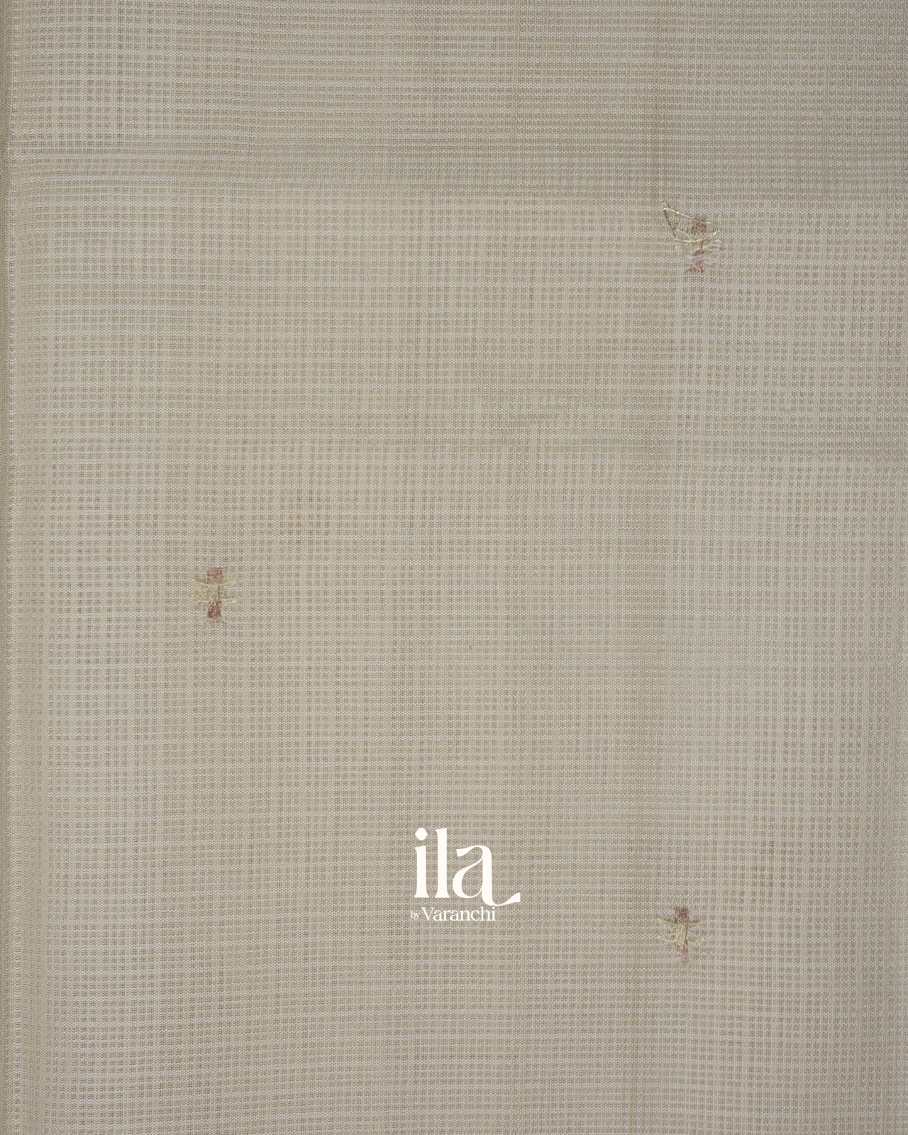 Off-White Dhakai Jamdani Semi Kota Saree