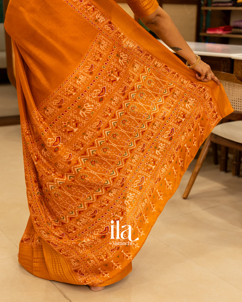 Rich Ajrakh Printed Pallu