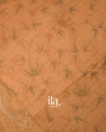 Sandel Wood Ombre Applique Semi Tissue Saree