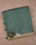 Teal Green Semi Tussar Saree
