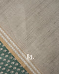 Teal Green Semi Tussar Saree