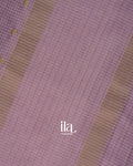 Lavender Checkered Semi Tussar Saree