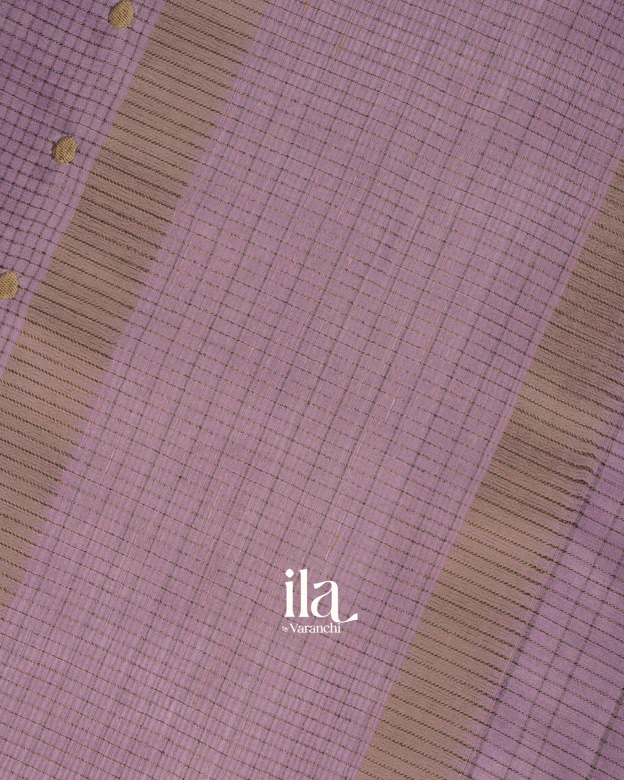 Lavender Checkered Semi Tussar Saree