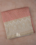 Peach Semi Tussar Silk Saree
