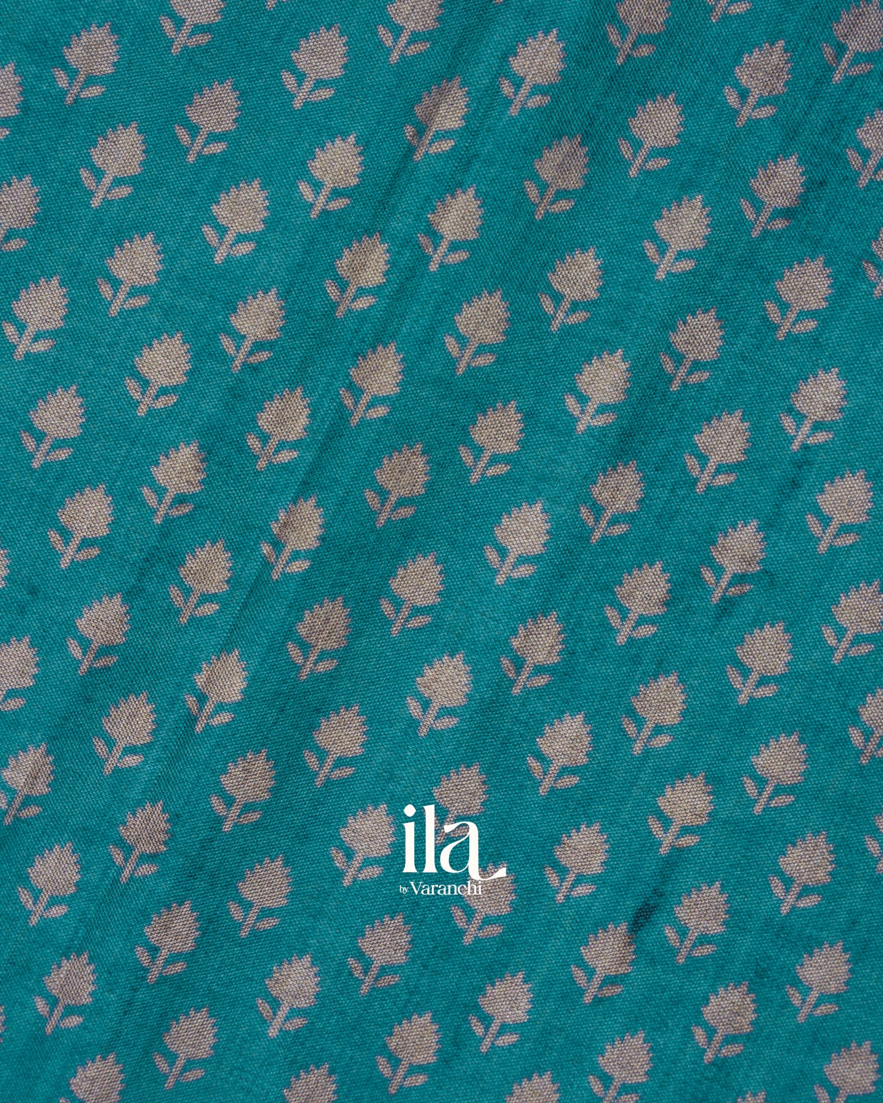 Teal Blue Semi Tussar Saree